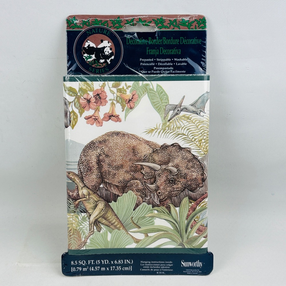 Sunworthy Dinosaur Wallpaper Border Prepasted 5 Yards Nature Series WFP4138
